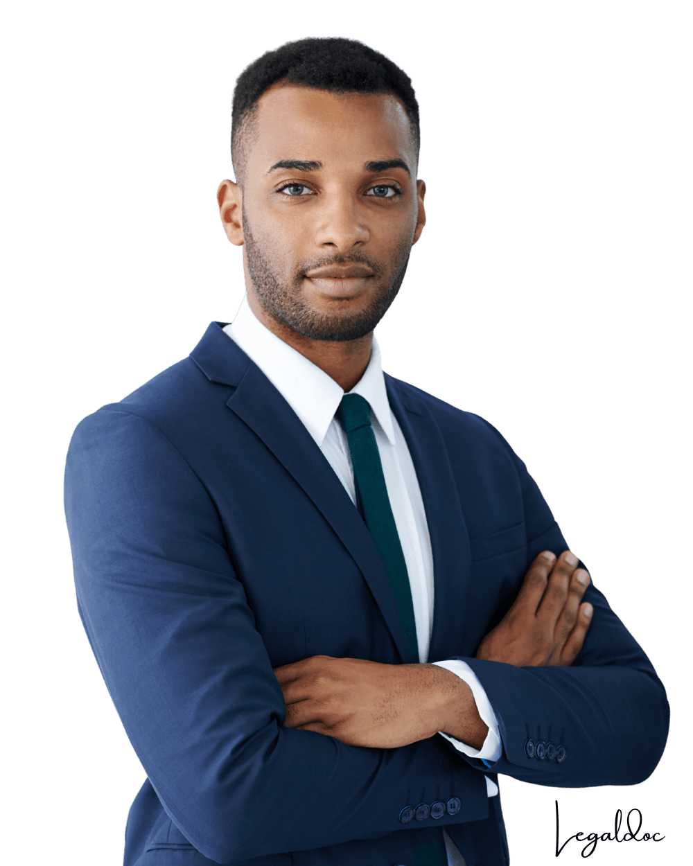 A confident professional, ready with their LegalDoc documents