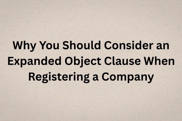Why You Should Consider an Expanded Object Clause When Registering a Company